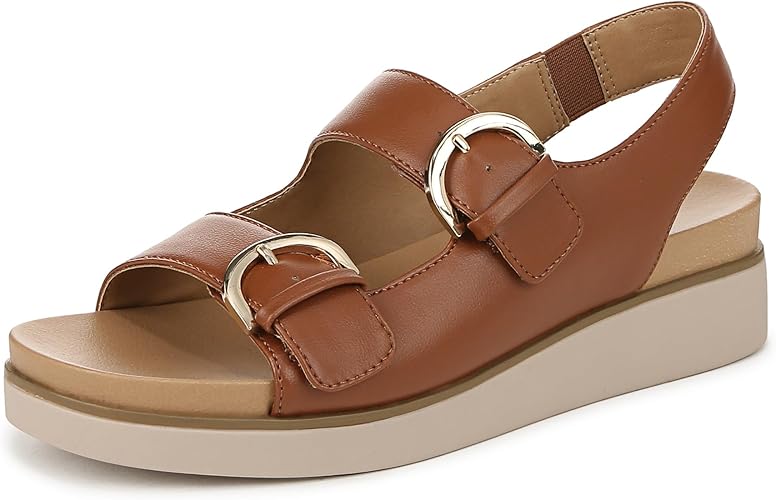 LifeStride Women's Goodie Slingback Platform Sandals - Tan, Size 11