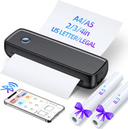 Portable Wireless Printer for Travel - High Resolution Inkless Mini Thermal Print, 4200mAh Battery, Bluetooth & USB (A4, A5, Letter, Legal) Compatible with Android and iOS Phone&Laptop,Blue
