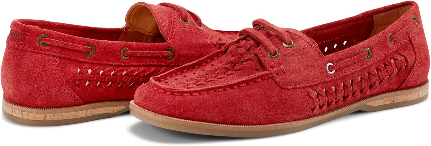 Earth Women's Wishing Boat Shoes - Light Red, Size 8