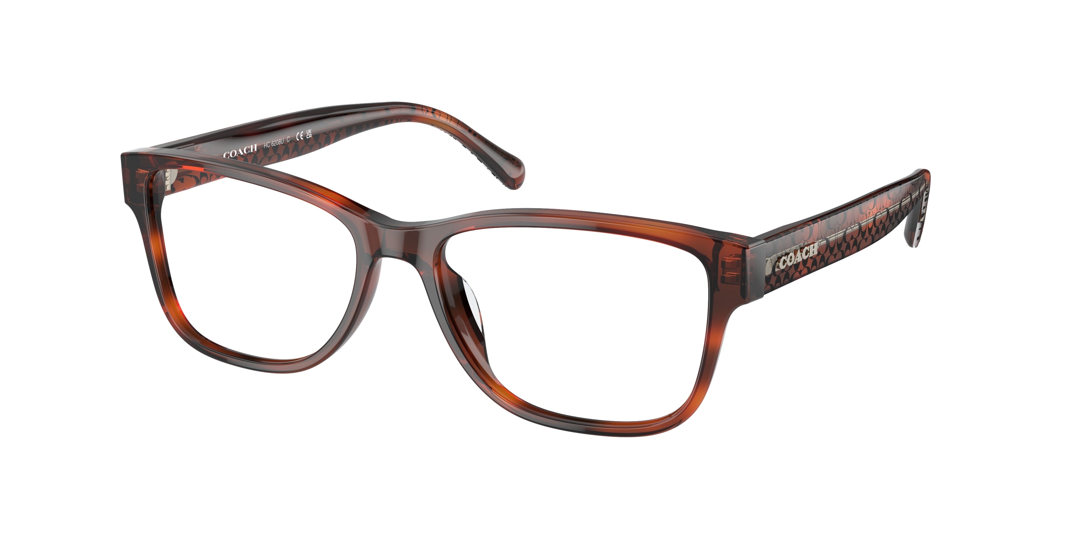 Coach Women's HC6208U Asian Fit 5741 Eyewear Frames - Caramel Tortoise, 52/16/140