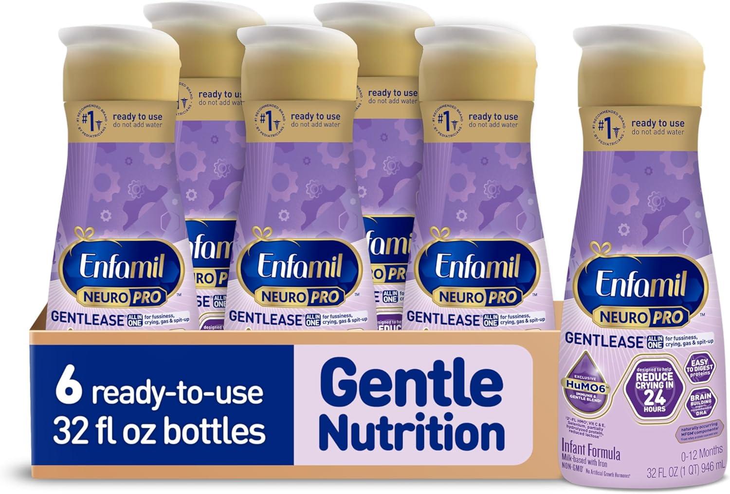 Enfamil NeuroPro Gentlease Ready To Feed Infant Formula, 32 fl. oz. - 6 Pack
