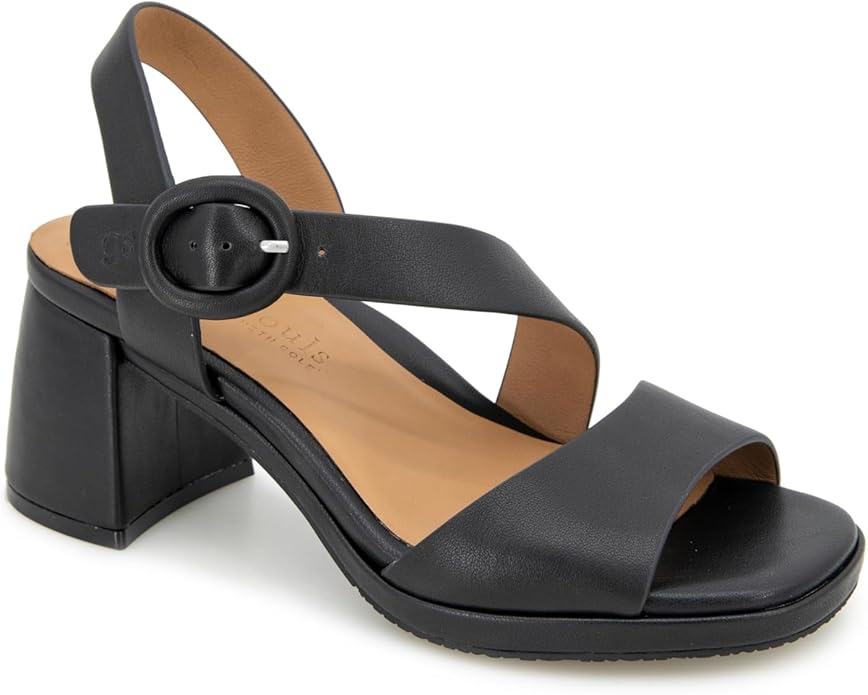 Gentle Souls by Kenneth Cole Women's Roma Dress Sandals - Black Leather, Size 8