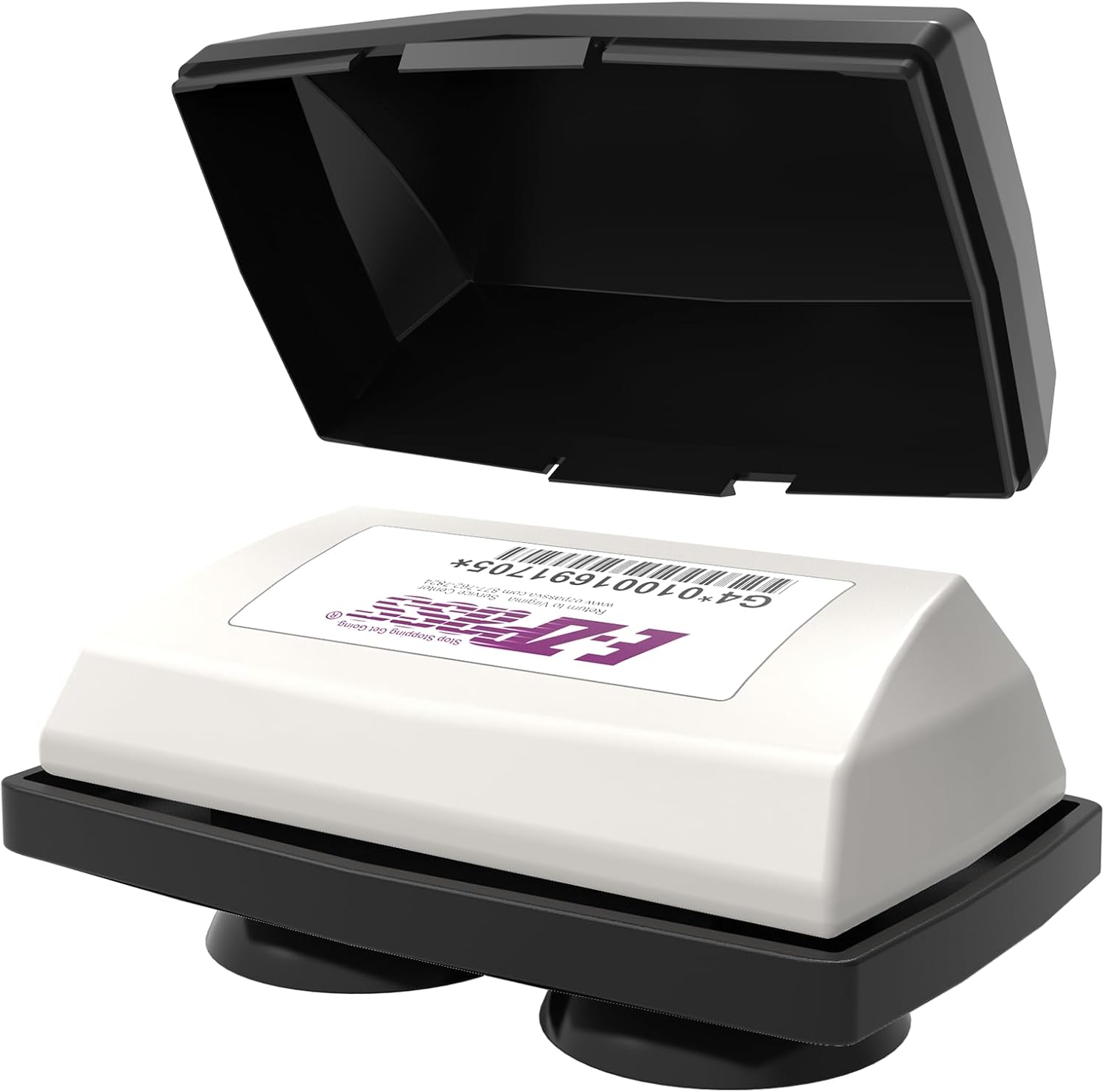 EZ Pass/iPass Transponder Holder, Super Strong Suction Cups for Windshield - Black