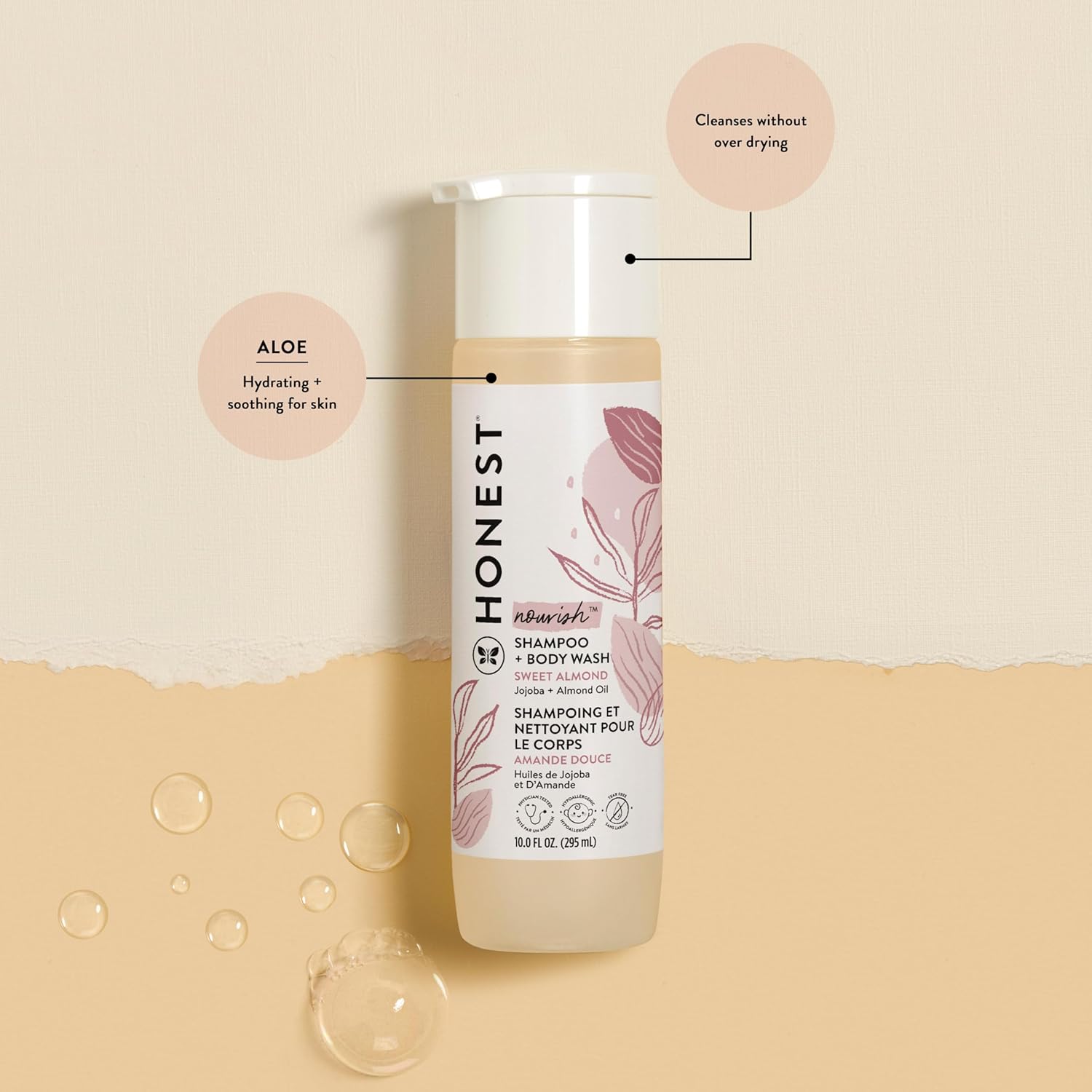 The Honest Company Nourish 2-in-1 Shampoo + Body Wash and Lotion Duo - Sweet Almond