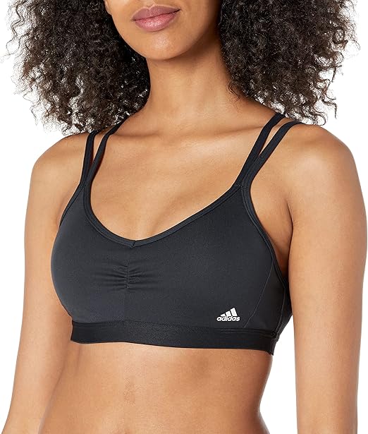 adidas Women's Yoga Essentials Light Support Sports Bra - Black, 36DD