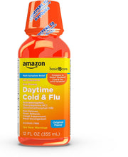 Amazon Basic Care Daytime Cold & Flu Liquid - Orange, 12 fl. oz.