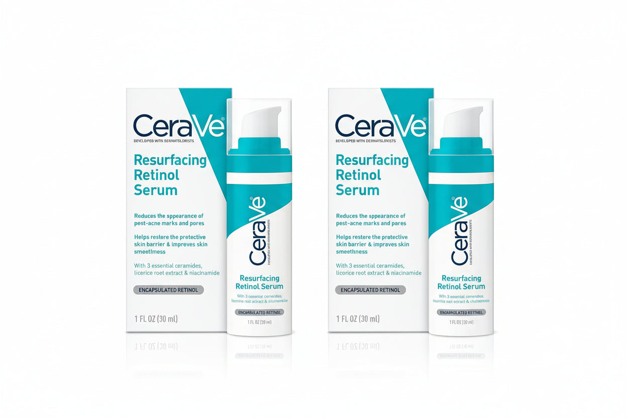 CeraVe Resurfacing Retinol Serum for Post-Acne Marks and Skin Texture - 1 fl. oz. (2 Pack)