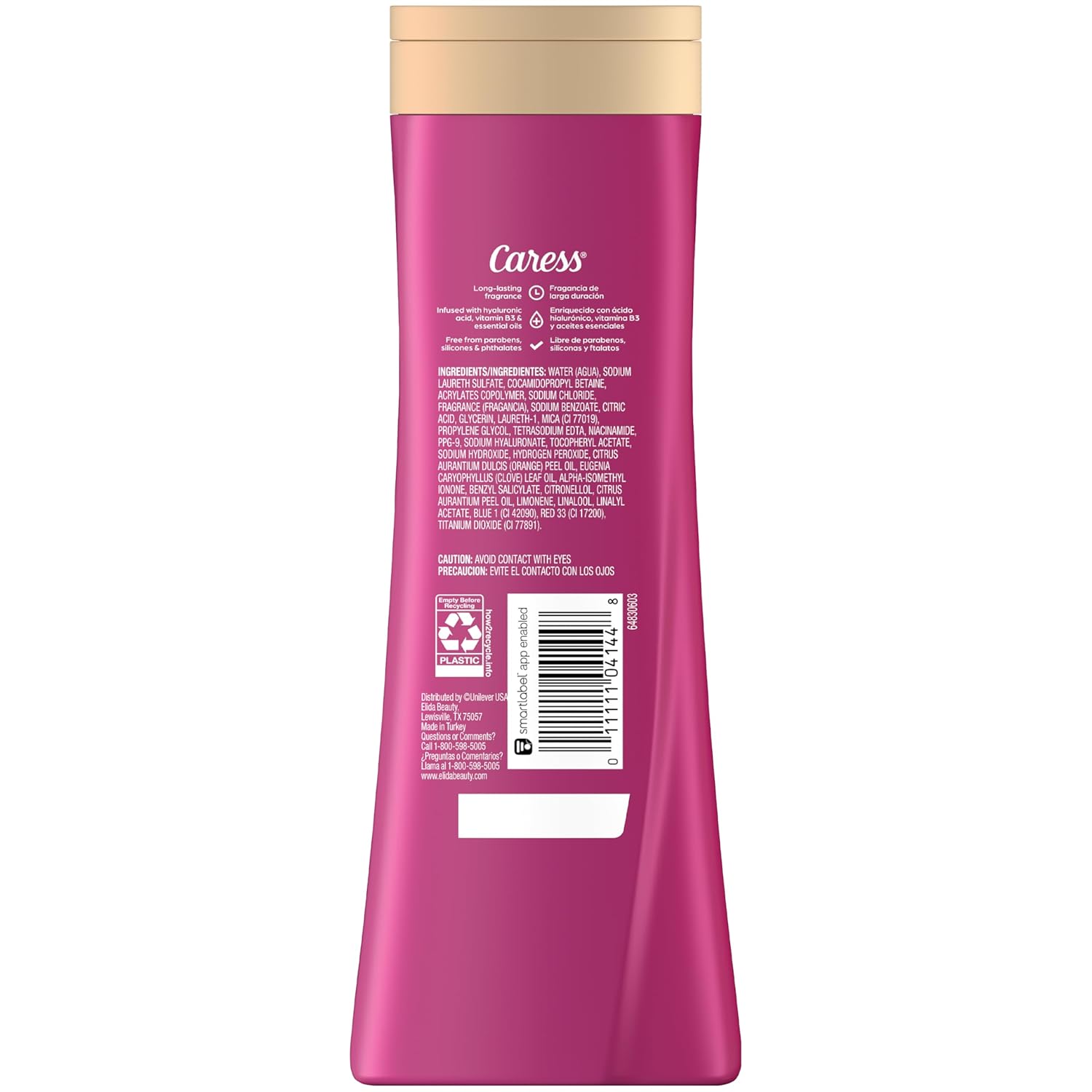 Caress Moisturizing Body Wash For Fresh, Smooth Skin -  Peony & Almond Blossom, 20 fl. oz. (4 Pack)