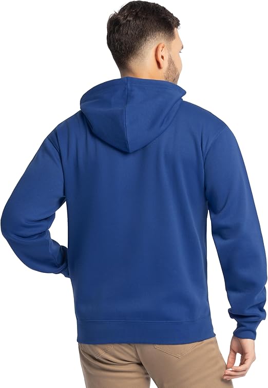 Fruit of the Loom Men's EverSoft Fleece Full Zip Hoodie Jacket - Mellow Blue, Size S