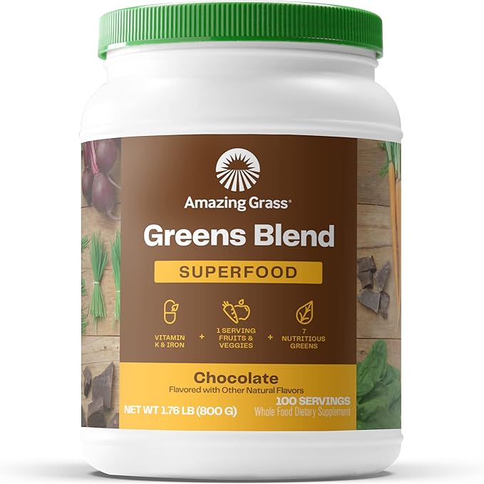 Amazing Grass Greens Blend Superfood Powder - Chocolate, 1.76lb.