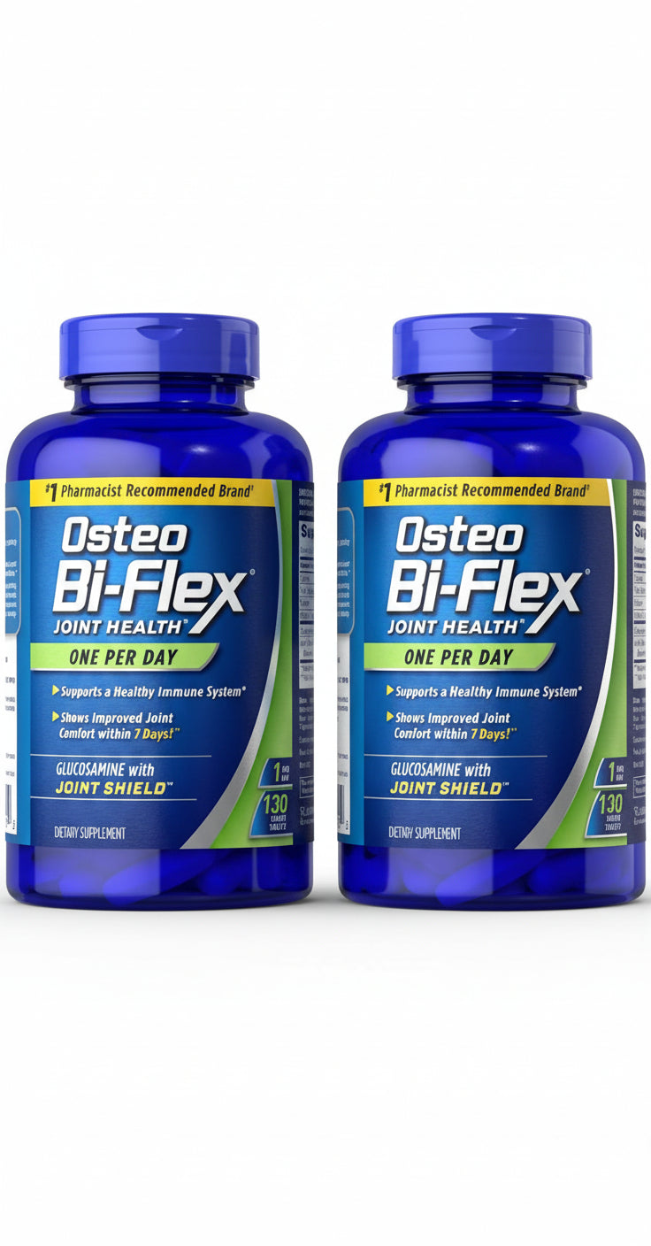Osteo Bi-Flex One Per Day Glucosamine with Vitamin D for Joint Health, 130 Coated Tablets (2 Pack)