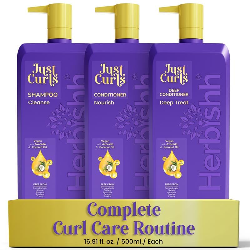 Herbishh Curly Hair Shampoo and Conditioner Set (3 X 16.91 Fl Oz)