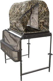 Drake Waterfowl Ghillie Deluxe 7-Way Dog Hide & Platform Combo - Mossy Oak Shadow Grass Habitat