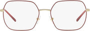 Vogue Women's VO4253 280 Eyewear Frames - Top Red/Gold Rectangle, 51/17/135