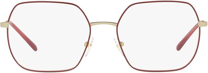 Vogue Women's VO4253 280 Eyewear Frames - Top Red/Gold Rectangle, 51/17/135