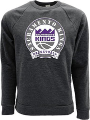 Blue 84 Officially Licensed NBA Adult Tri-Blend Crewneck Sweatshirt - Sacramento Kings, Size Large