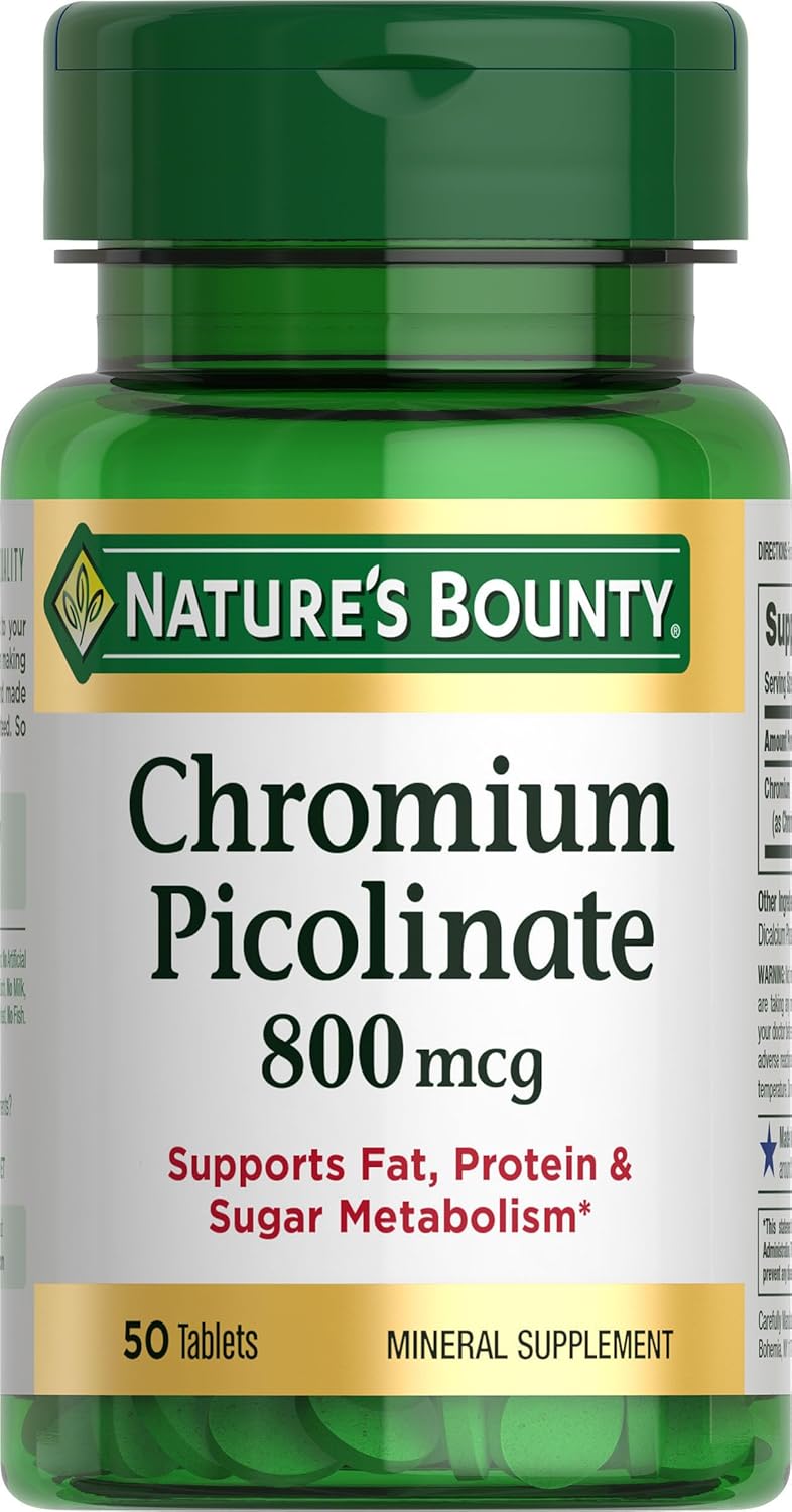 Nature's Bounty Chromium Picolinate 800 mcg - 50 Tablets