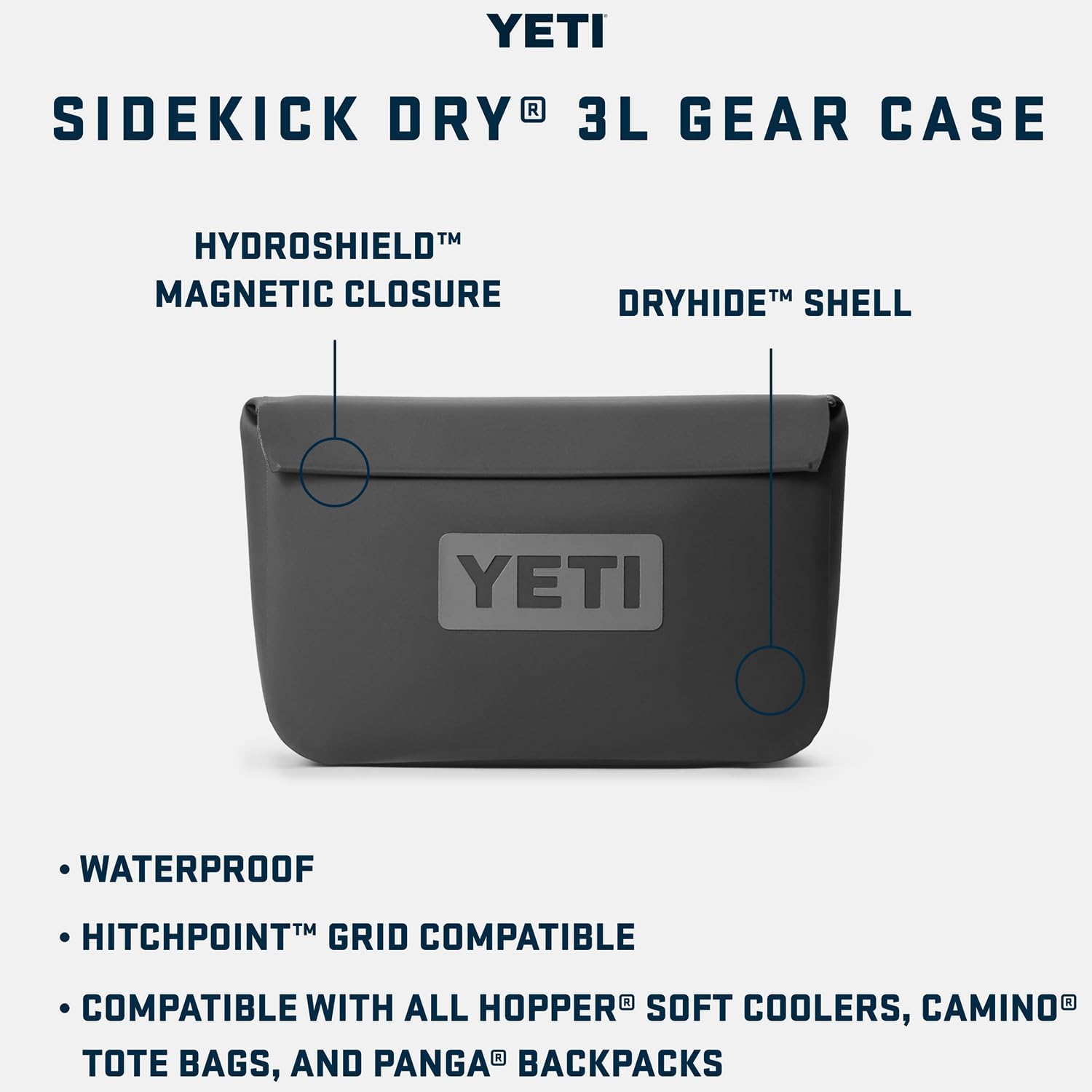 Yeti SideKick 3L Dry Gear Case and Bag Accessory - Navy