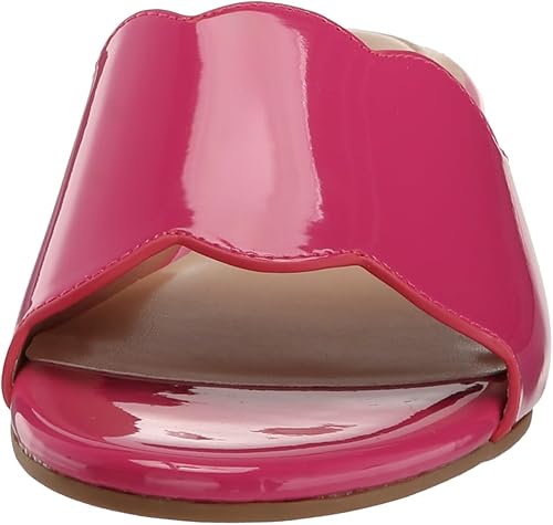 Bandolino Women's Kayla Scalloped Edge Demi Wedge Sandals - Pink Patent, Size 8