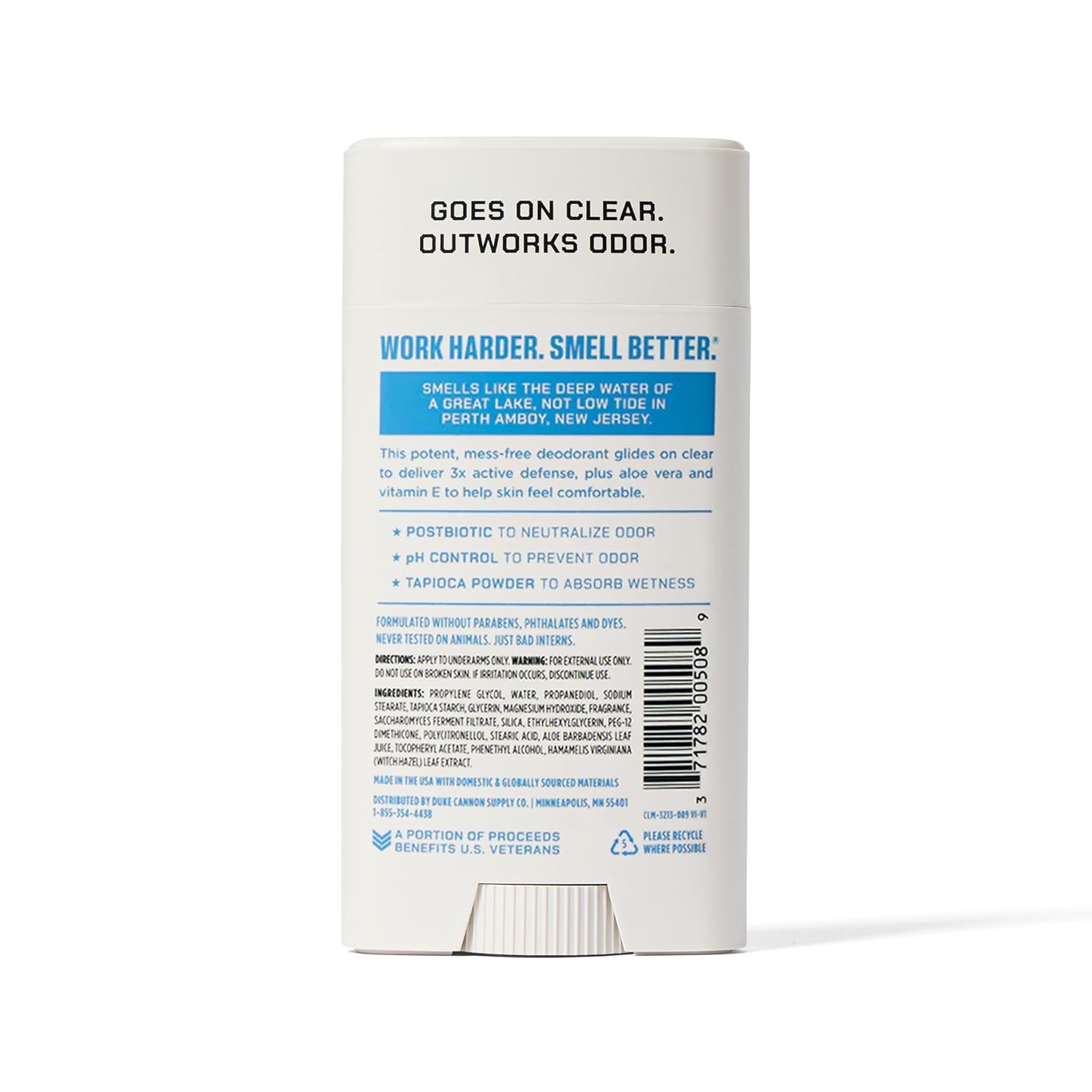 Duke Cannon Men's Aluminum-Free Deodorant - Superior (Fresh Water + Citrus), 3oz