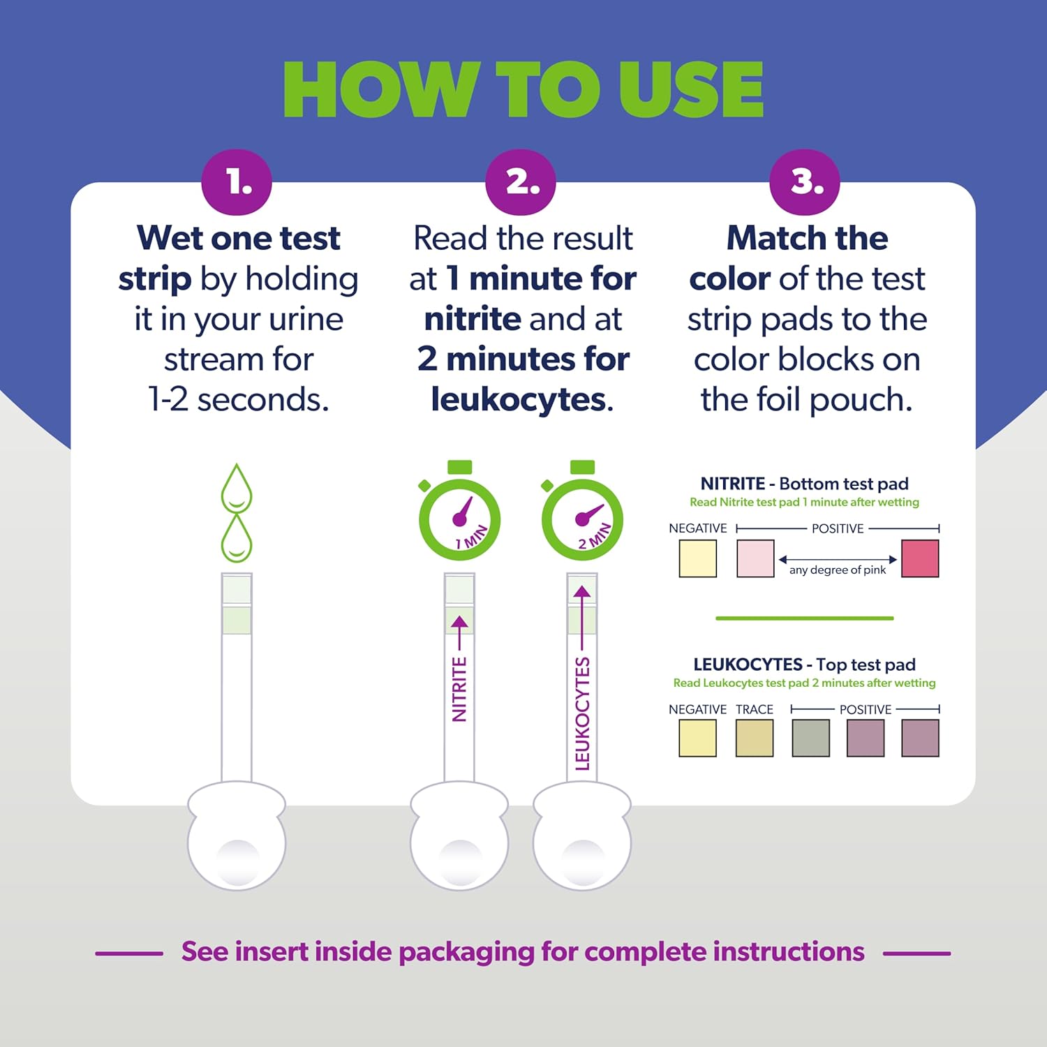 AZO Urinary Tract Infection (UTI) Test Strips, 3 Test Strips