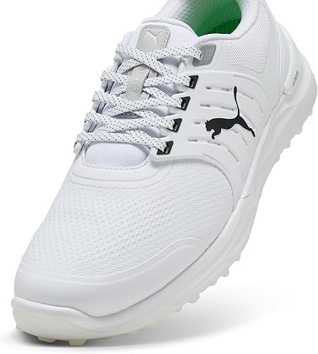 PUMA Golf Men's Ignite Elevate 2 Golf Shoes - Puma White/Puma Black/Puma Silver, Size 8EE