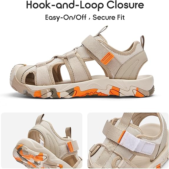 Balabala Kids Outdoor Sports Sandals - Beige, Size 12 Little Kid