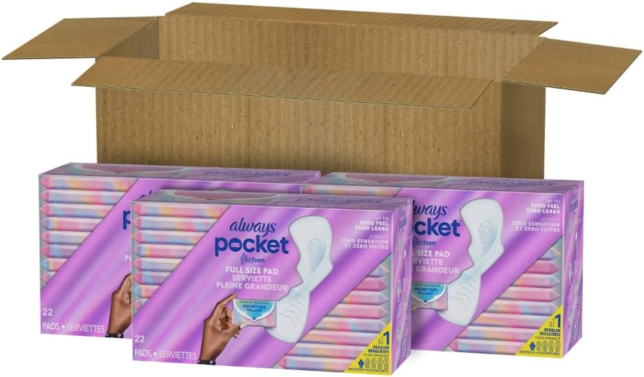 Always Pocket Flexfoam Full Size Pad (Unscented) Size 1 - Regular - 66ct