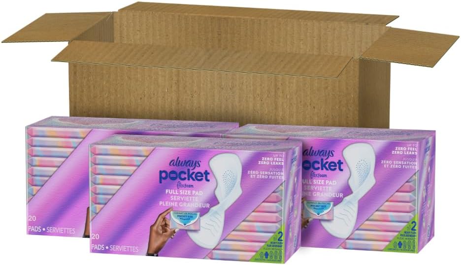 Always Pocket Flexfoam Full Size Pad (Unscented) Size 2 - Heavy - 66ct