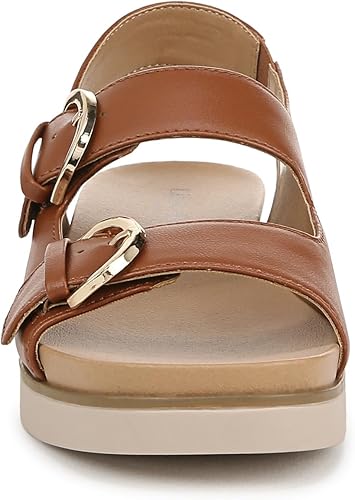 LifeStride Women's Goodie Slingback Platform Sandals - Tan, Size 11