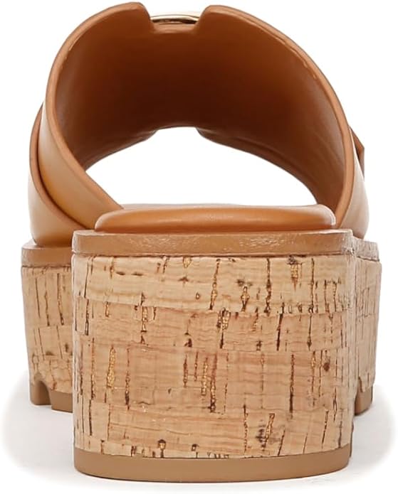 Franco Sarto Women's Hoda Platform Slide Sandals - Tan Leather, Size 11