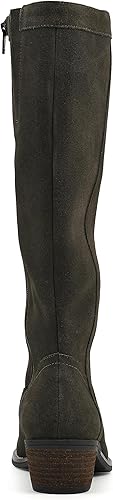 White Mountain Women's Altitude Wide Calf Tall Shaft Boots - Army Suede, Size 6