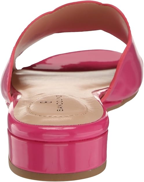 Bandolino Women's Kayla Scalloped Edge Demi Wedge Sandals - Pink Patent, Size 8