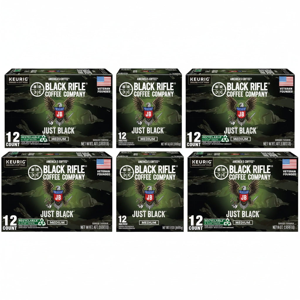 Black Rifle Coffee Company Just Black Medium Roast Keurig K-Cup Coffee Pods, 72ct.