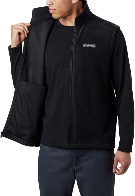 Columbia Men's Steens Mountain Fleece Vest - Black, Size Medium