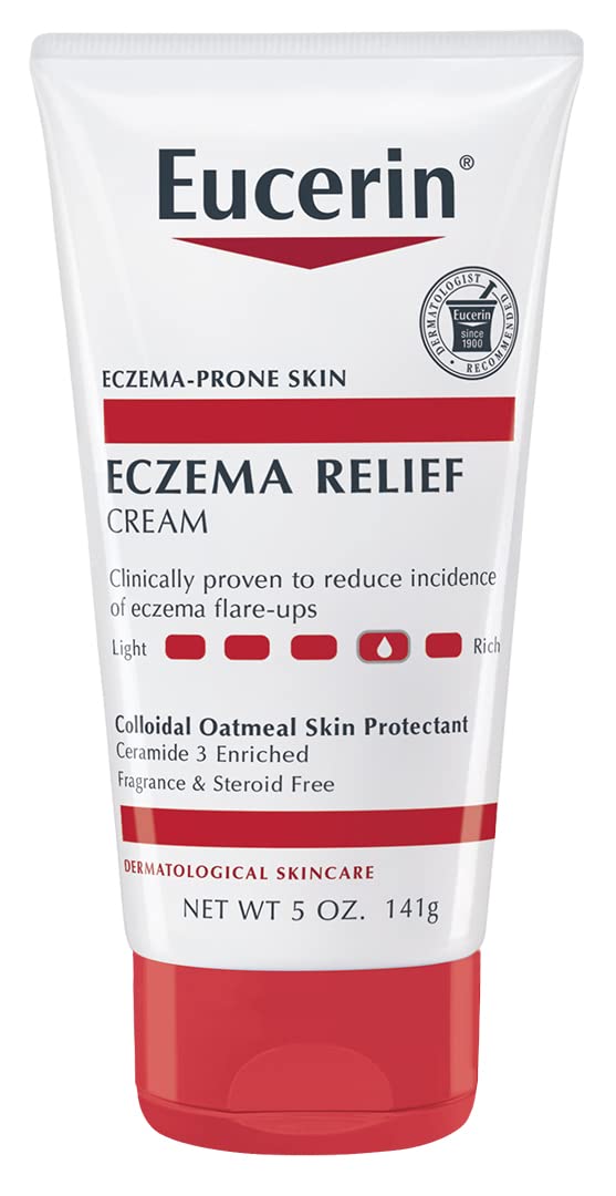 Eucerin Eczema Relief Cream (5oz) and Body Wash (13.5 oz) Combo Set with Colloidal Oatmeal