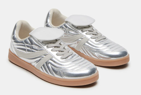 Steve Madden Women's Madrid Sneaker - Silver, Size 8