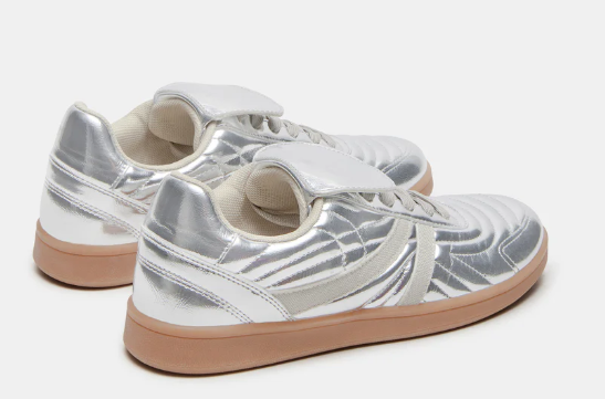 Steve Madden Women's Madrid Sneaker - Silver, Size 8