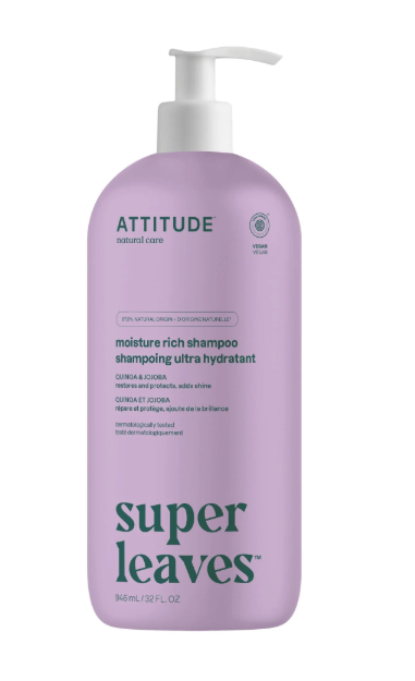ATTITUDE Super Leaves Moisture Rich Shampoo - Quinoa & Jojoba, 32 fl. oz.