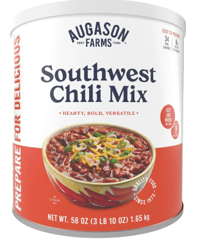 Augason Farms Dehydrated Southwest Chili Mix, 58oz / 34 Servings