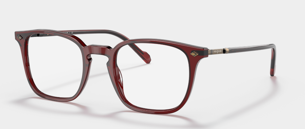 Vogue Men's VO5433 2924 Eyewear Frames - Transparent Bordeaux, 50/21/145