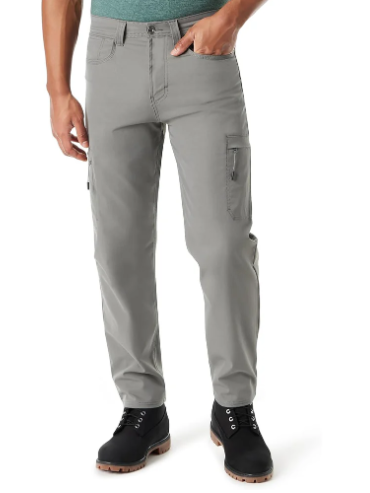 Bass Outdoor Men's Essential Tech Casual Cargo Pants - Green/Gray, 28W x 30L