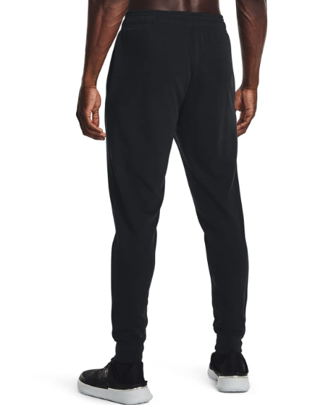 Under Armour Men's Rival Terry Joggers - Black/White, Size Large