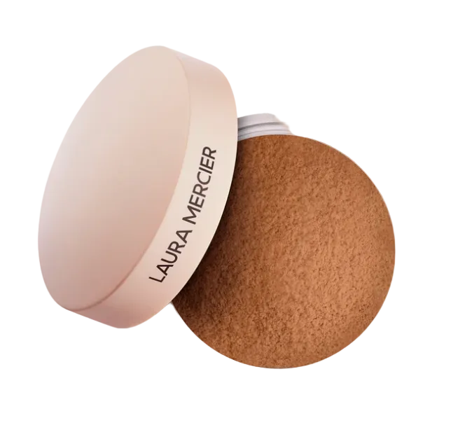 Laura Mercier Divinely Flawless Translucent Loose Setting Powder & Puff - Ultra-Blur Translucent Medium Deep