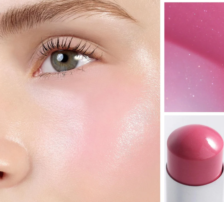 Hince True Dimension Radiance Balm Natural Shimmer Glow Cream Face Highlighter Stick - TP005 Transparent Shelly Pink