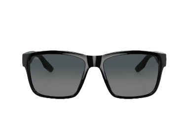 Costa Del Mar Men's Paunch XL Sunglasses 6S9049-904908 - Shiny Black Frame w/Gray Gradient Lens, 57/16/145
