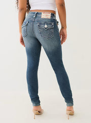 True Religion Women's Jennie Super T Curvy Skinny Jeans, Valmonte, Size 34