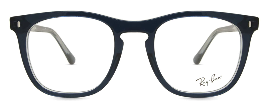 Ray-Ban Unisex Adult Rx2210V 8324 Eyewear Frames - Polished Blue, 53/21/145