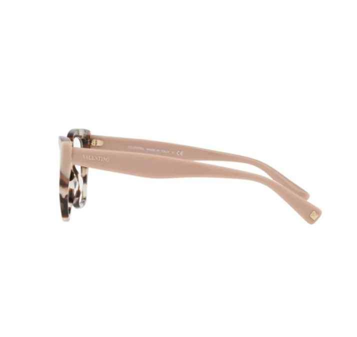 Valentino Women's VA 3029 5097 Eyewear Frames - Havana Brown/Beige, 51/18/140