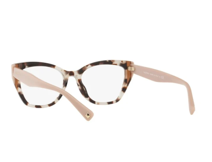 Valentino Women's VA 3029 5097 Eyewear Frames - Havana Brown/Beige, 51/18/140